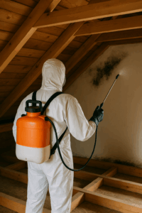 20250923 1301 attic mold treatment simple compose 01k5v3nt4qeg3rwm5eq2rm9kqg