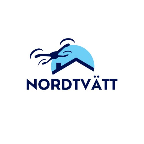 nordtvätt logotype mörkblå txt