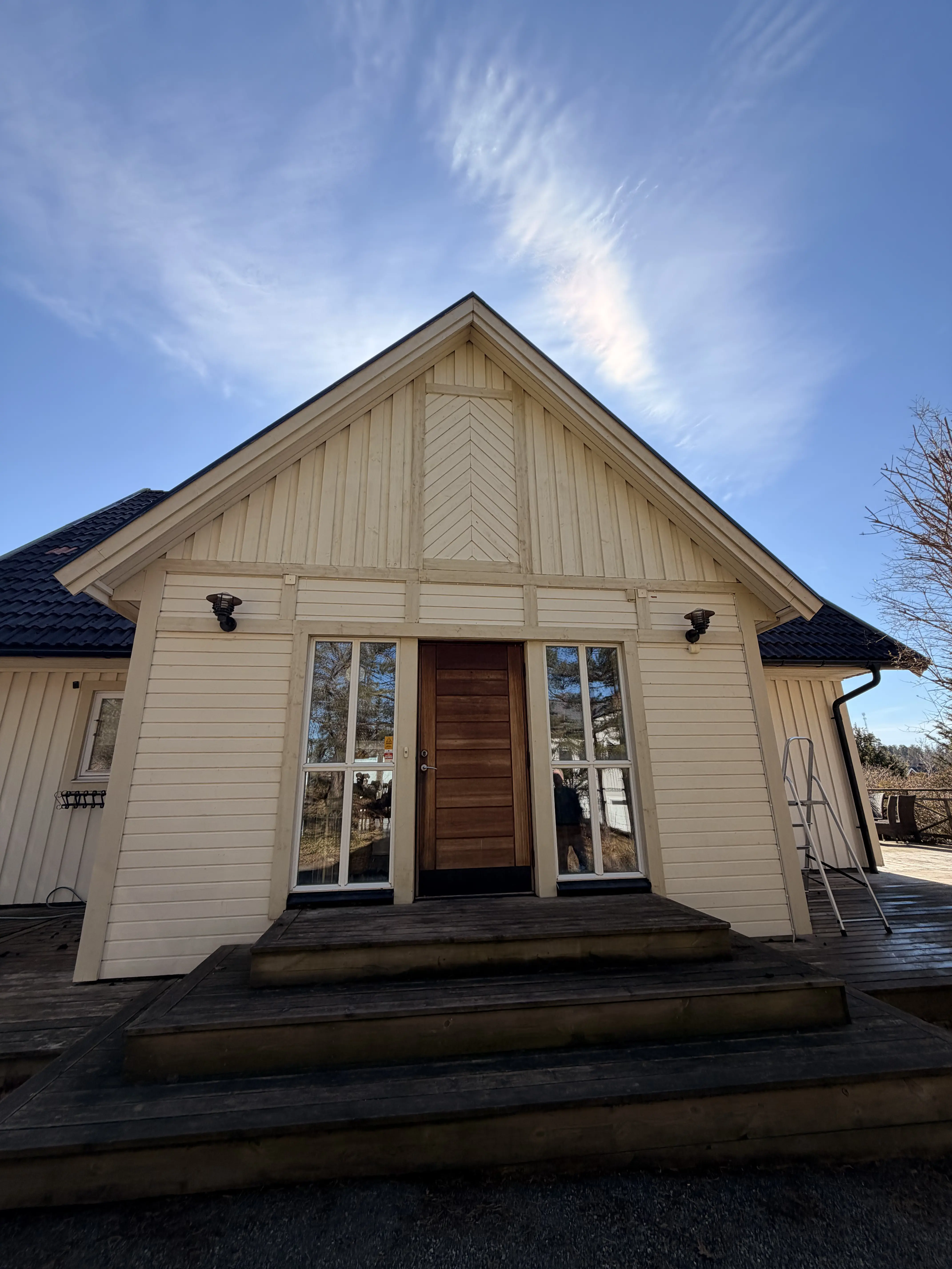 Fasadtvätt av villa efterbild