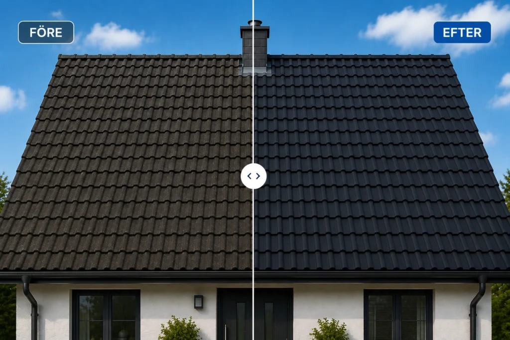 takvisualiserare fore efter nordtvatt